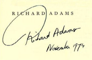 Richard Adams signature