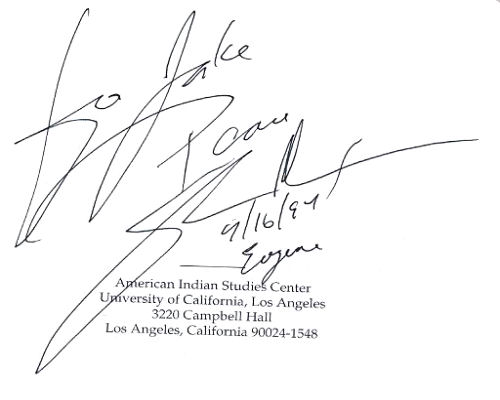 Sherman Alexie signature