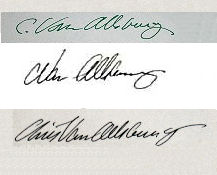 Chris Van Allsburg signature
