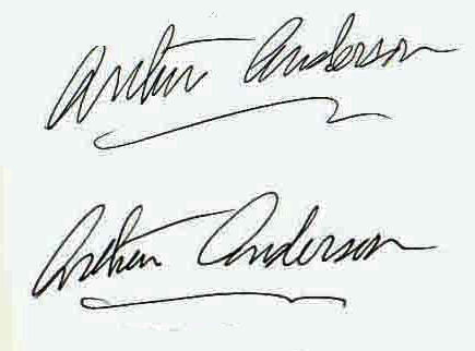 Arthur Anderson signature