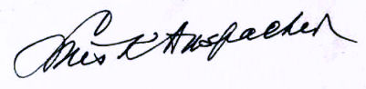 Louis K. Anspacher signature