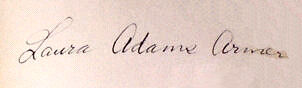 Laura Adams Armer signature