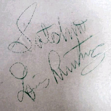 Louis Armstrong signature
