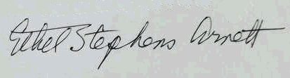 Ethel Stephens Arnett signature