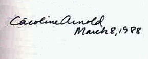 Caroline Arnold signature