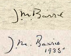 James M. Barrie signature