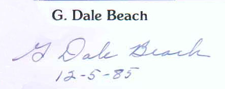 G. Dale Beach signature