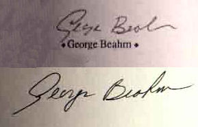 George Beahm signature