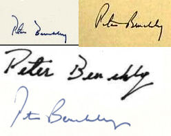 Peter Benchley signature