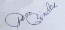 Pam Binder signature