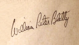 William Peter Blatty signature