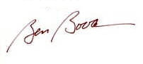 Ben Bova signature