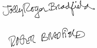 Jolly Roger Bradfield signature