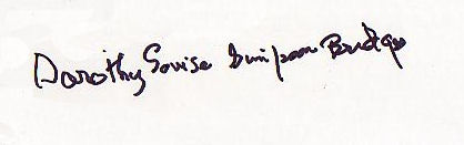 Dorothy Bridges signature