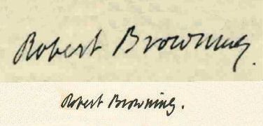Robert Browning signature
