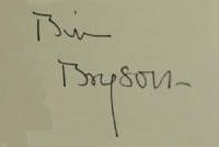 Bill Bryson signature