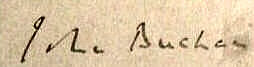 John Buchan signature