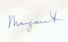Margaret Tante Burk signature