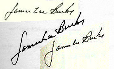 James Lee Burke signature