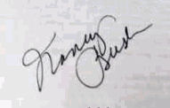 Nancy Bush signature