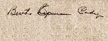 Bertha Chapman Cady signature