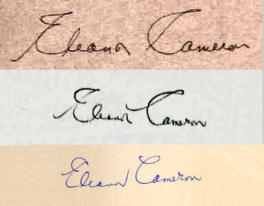 Eleanor Cameron signature
