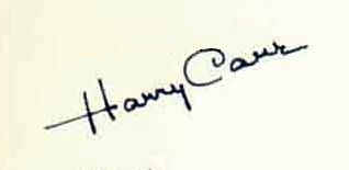 Harry Carr signature