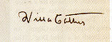 Willa Cather signature