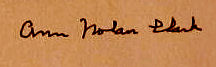 Ann Nolan Clark signature