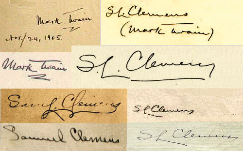Samuel Langhorne Clemens signature