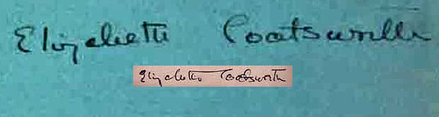 Elizabeth Coatsworth signature