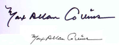 Max Allan Collins signature
