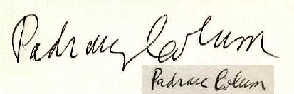 Padraic Colum signature
