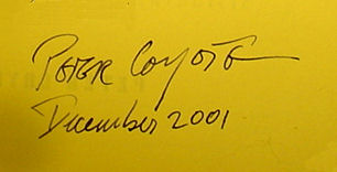 Peter Coyote signature