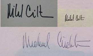 Michael Crichton signature