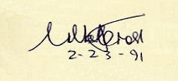 Gilbert B. Cross signature