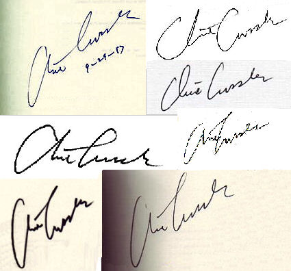 Clive Cussler signature