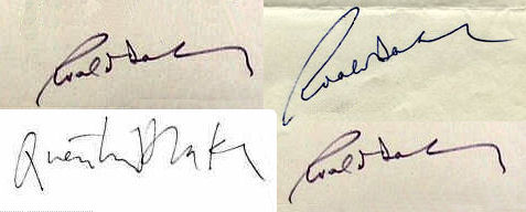 Roald  Dahl signature