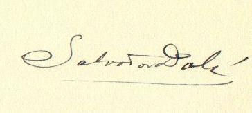 Salvador  Dali signature