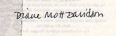 Diane Mott  Davidson signature