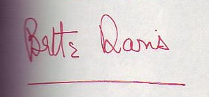 Bette  Davis signature