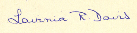 Lavinia R.  Davis signature