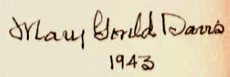Mary Gould  Davis signature