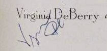 Virginia  DeBerry signature