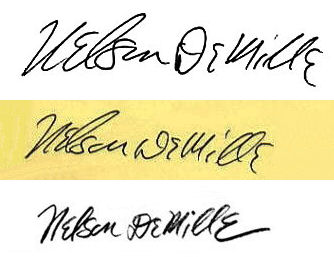 Nelson  DeMille signature