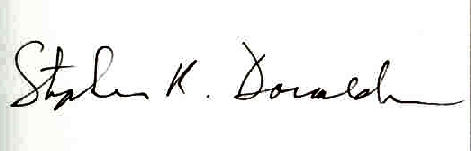 Stephen R.  Donaldson signature