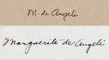 Marguerite  de Angeli signature