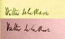 Walter  de la Mare signature