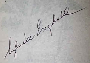 Sylvia  Engdahl signature