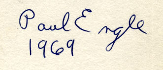 Paul  Engle signature
